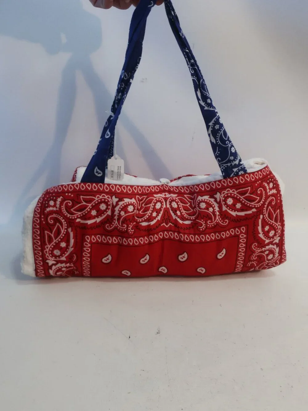 NWT Womens Tina Demel White, Blue, Red Bandana Towel
